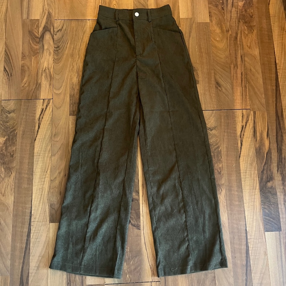 SHEIN High-Waisted Olive Pants